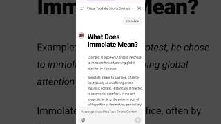 What Does Immolate Mean [upl. by Eulau]