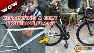 Repainting A Celt Fixie Bike Frame  Fixie Gear Bicycle Frame Repainting  Switchgear [upl. by Fi]