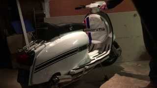 Lambretta GP200 1985  Indian bike start up and listen to that 2 stroke [upl. by Eelarol]