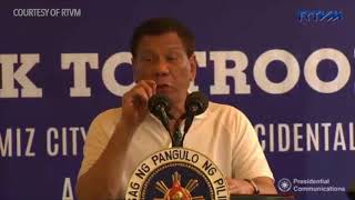 Duterte talks to troops at Ozamiz Police Station [upl. by Ahsikin748]