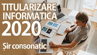 Rezolvare Titularizare Informatica 2020  Subiectul 2 Pb 1 Sir consonatic [upl. by Imim268]