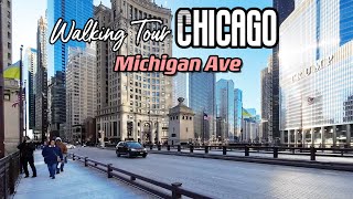 CHICAGO Michigan Ave Walking tour  Downtown Chicago Illinois [upl. by Avon]