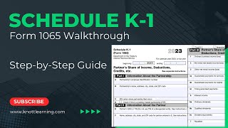 2023 IRS Form 1065 Schedule K1 Walkthrough [upl. by Brom432]