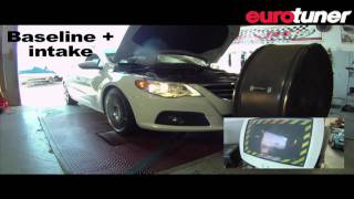 VW CC 20T intake amp exhaust dyno test [upl. by Lesiram]