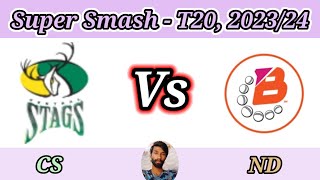 Central Stags vs Northern Districts  Match 6  Dream11 Super Smash 202324 [upl. by Aicittel]