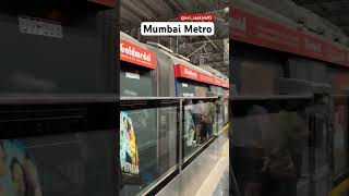 Midnight Mumbai metro metro mumbai train railyatri mumbaikar trending mumbainight railtravel [upl. by Gamber79]