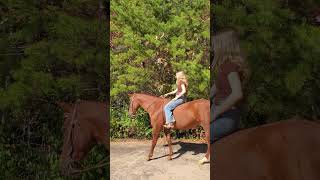 Galloping with Grace Adorable Blonde Takes on Horseback Riding horse horses horselover [upl. by Ebeneser]