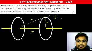 Two circular loops A and B each of radius 3 m are placed coaxially at a distance of 4 m [upl. by Dnomra864]