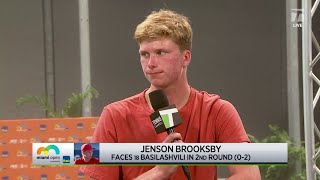 INTERVIEW Jenson Brooksby Miami 2R Win [upl. by Alyak606]