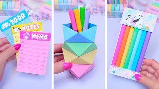 Easy paper craft ideas  Paper crafts DIY  School supplies  Back to school  Miniature crafts [upl. by Clary]