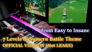 7 Levels of Sumeru Battle Theme on Piano Genshin Impact Official Version  NOT FROM LEAKS [upl. by Sixel]