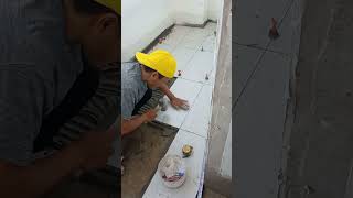 Creative skills for tiling balcony floors using standard 30×60 tiles loioplatvlog shorts [upl. by Ulane412]