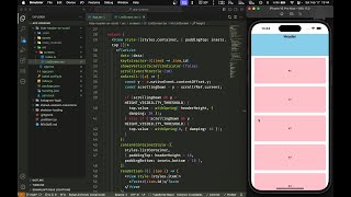 ASMR Programming  React Native Hide Header on Scroll Example  No Talking [upl. by Bostow]