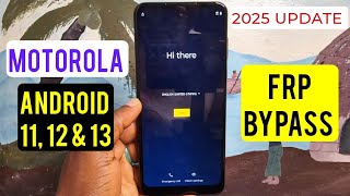 All Motorola Frp Bypass Android 11 12 13 14  No Talkback No Maps  2025 Update [upl. by Bollay]