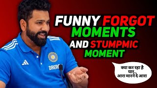 Rohit Sharma Stump Mic  Rohit Sharma Forget Moments  Funny Moments  Thug Life  Sigma Moments [upl. by Yelmene]