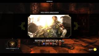 MKX KRYPT UNLOCK  Reptiles Brutality quotPukequot 11 [upl. by Echo]