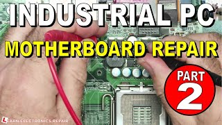 PART 2 Industrial Computer Motherboard Component Level Repair Barcrest Triple 7 DFI Itox EL336 [upl. by Ahtikal]