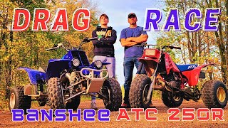 Drag Race Banshee VS ATC 250R [upl. by Enelhtac]