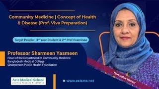 Community Medicine  Concept of Health and Disease Prof Viva Preparation [upl. by Ecniuq]