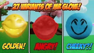 ALL 29 MR GLOVE VARIATIONS  HONOURABLE MENTIONS  Slap Battles ROBLOX [upl. by Tu]