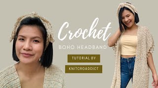 Easy Crochet HeadBand Tutorial Beginner Friendly Crochet Scrap Yarn Projects [upl. by Ahsietal688]