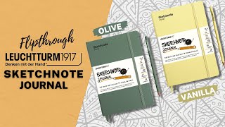 Leuchtturm1917 Sketchnote Journal Flipthrough Video [upl. by Annat869]