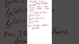 Brevet  Comparaison de fonctions par le calcul  Fonctions affines et linéaire 6c [upl. by Simona]