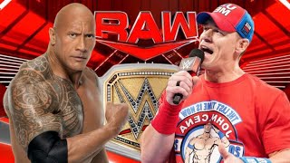 WWE The Rock vs John Cena Full Match WWE Raw Highlights [upl. by Yadrahs435]