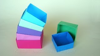 Origami box basteln mit Papier  Schachtel falten  Basteln Ideen  DIY  Geschenkverpackung machen [upl. by Tiersten234]