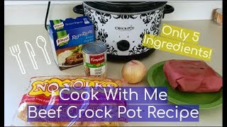 Cook With Me  Beef Crock Pot Recipe  5 Ingredients [upl. by Iden]