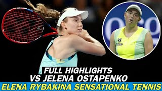 Elena Rybakina Sensational Tennis Vs Jelena Ostapenko  Stunning Match Full Highlights HD [upl. by Issie]