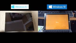 Surface Pro 3 Win81 VS Win10 再起動時間比較 [upl. by Eesac]