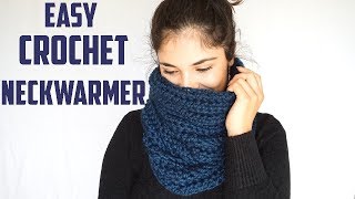 THE VALDIVIA CROCHET COWL SUPER EASY NECKWARMER  CJ Design ♡ [upl. by Yenreit]