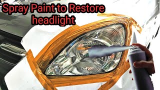 spray paint ginamit ko hindi naman nanilaw super linaw pa nga  headlight restoration update [upl. by Adalia]