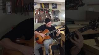 Pasquale Grasso at THE Valle Guitars shop in NYC [upl. by Eirual]