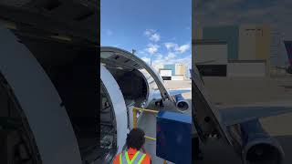 Boeing 737200 Cargo Door Opening [upl. by Euqinomod466]