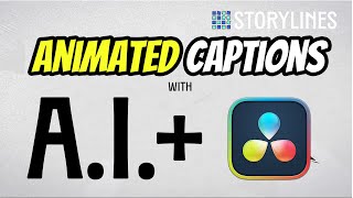 Animated Captions with AI  DaVinci Resolve [upl. by Adin]