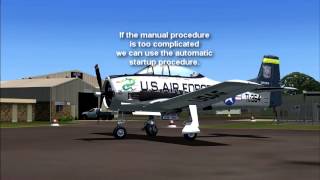 Ants Airplanes T28D Startup [upl. by Stefa]