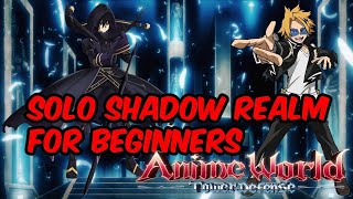 Shadow Realm Insane Solo as Beginner Anime World Tower Defense [upl. by Nickolas]