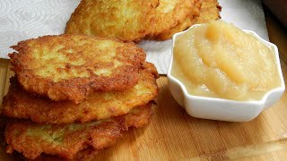 German Potato Pancakes  Kartoffelpuffer  Reibekuchen Homemade [upl. by Launce]