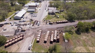 Train Derailment in Wyandotte Oklahoma  Drone View [upl. by Clarisse]