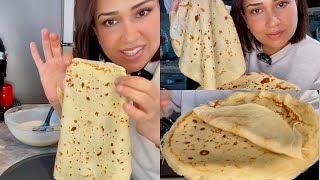 وصفة الكريب خفيف لذيذ ناجح 💯 بمقادير مضبوطة recette des crêpes [upl. by Jerad]