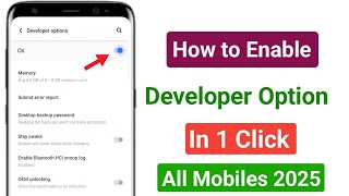 How to Enable Developer Option  How to On Developer Options  Developer Option Kaise On Kare [upl. by Asen]