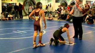 Koy wrestling Southington 112 14 5th grade match 2 [upl. by Drofhsa]