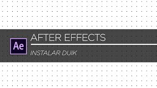 After Effects Instalar DUIK [upl. by Vial]