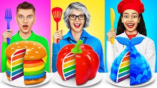 Me vs Grandma Cooking Challenge  Cake Decorating Secret Ideas by YUMMY JELLY [upl. by Ayrolg]