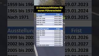 Führerschein Statistiken 2 Umtauschfristen [upl. by Johnna]