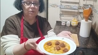 Guiso de patatas con albóndigas de carne cocina parte 3 final emplatado🙋‍♀️ [upl. by Lisha342]