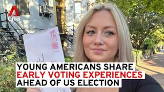 US Election Young Americans share why they voted early [upl. by Etnoled]