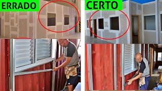 PAREDE DRYWALL com JANELA e PORTA  NÃO COMETA ESSE ERRO [upl. by Pantheas]